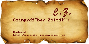 Czingráber Zoltán névjegykártya